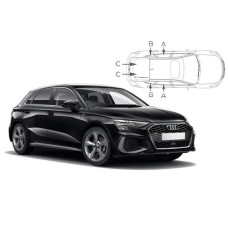 Sonnenschutz Blenden für Audi A3 Typ 8Y Sportback 5 Türen 2020-