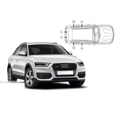 Sonnenschutz Blenden für Audi Q3 (Type 8U) 5 Türen 2011-2018 Sonnenschutz Blenden für Audi Q3 (Type 8U) 5 Türen 2011-2018