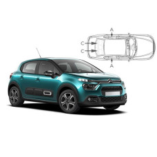 Sonnenschutz Blenden für Citroen C3 5 Türen 2016-2024