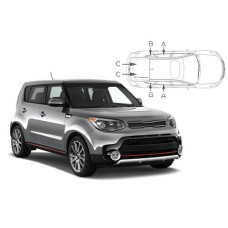 Sonnenschutz Blenden für Kia Soul 5 Türen 2014-2019 Sonnenschutz Blenden für Kia Soul 5 Türen 2014-2019