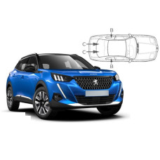Sonnenschutz Blenden Set für Peugeot 2008 Modelljahr 2020- Sonnenschutz Blenden Set für Peugeot 2008 Modelljahr 2020-