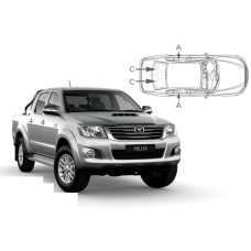 Sonnenschutz Blenden für Toyota HiLux 7 Double Cab 2011-2015