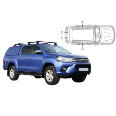 Sonnenschutz Blenden für Toyota HiLux 8 Double Cab 2015-2020 Sonnenschutz Blenden für Toyota HiLux 8 Double Cab 2015-2020